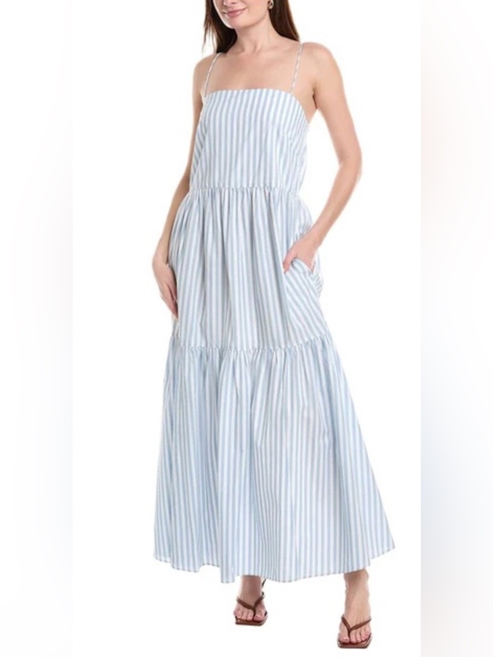 Rag & Bone Leilah Stripe Poplin Maxi Dress

Light Blue and White Tiered